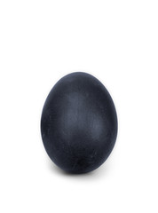 Black egg isolated on white background