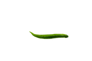 young chili isolated on white background