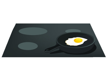 fried egg on a frying pan food delicious brakfast symbol kitchen