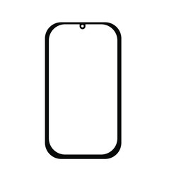 bezzel less screen smartphone sign, morder drop notch cellphone isolated on white background