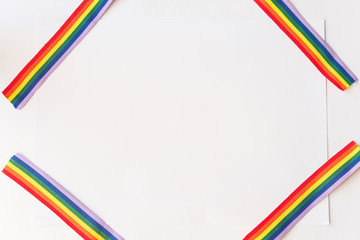 lgbT Background concept top view with copy spaces