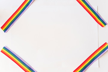 Fototapeta premium lgbT Background concept top view with copy spaces