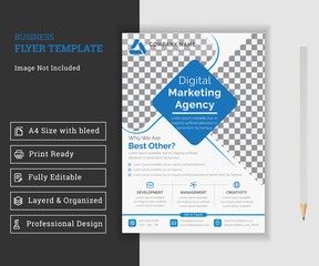 Corporate business flyer template design, business flyer template design with abstract concept and minimalist layout