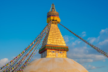 Colorful Boudha stupa in Nepal