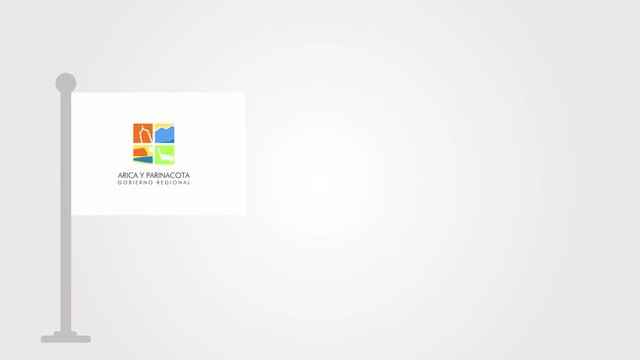 Aricay Parinacota Chile short flag animation on tiny flagpole.