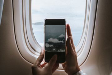 Open airplane window