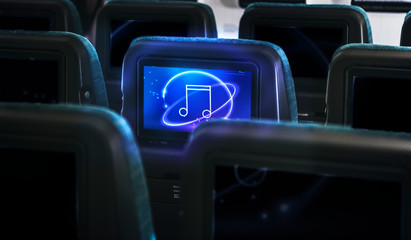 Airplane seat screen