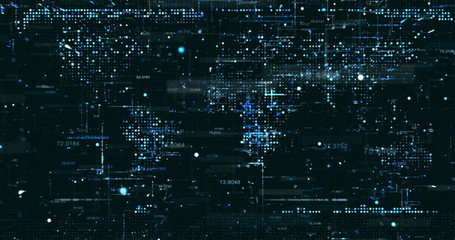 Abstract digital network data background, 3D rendering