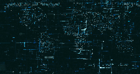 Abstract digital network data background, 3D rendering