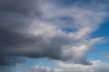 Fototapeta na wymiar Dramatic cloudy blue sky, Abstract nature background.