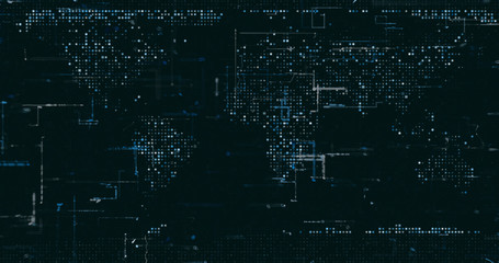 Abstract digital network data background, 3D rendering
