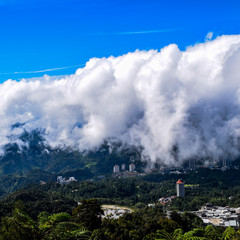 Genting Highlands is a popular tourist attraction in Kuala Lumpur, Malaysia. An ariel view of...