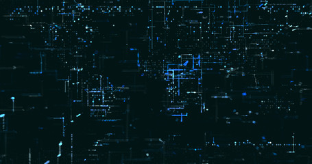 Abstract digital network data background, 3D rendering