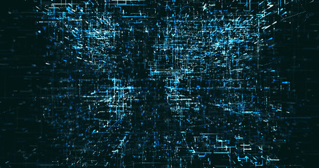 Abstract digital network data background, 3D rendering