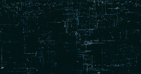Abstract digital network data background, 3D rendering