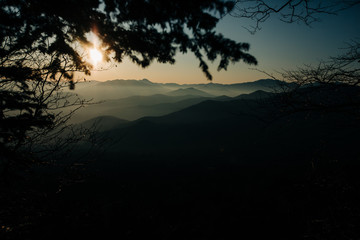 Fototapeta premium sunset in the mountains