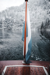 Bavarian flag on the boat 