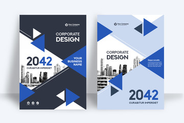 City Background Business Book Cover Design Template