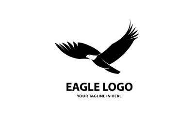 siluet Elang sederhana, cocok untuk simbol bisnis atau logo	