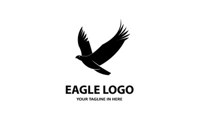 Obraz premium siluet Elang sederhana, cocok untuk simbol bisnis atau logo 
