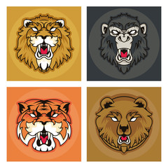 wild animals spirit creative design