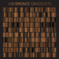 Bronze gold gradients. Collection of brown gradient illustrations for backgrounds © Tetiana Pustovoitova