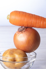 Unstable vegetables (potatoes, onions, carrots)