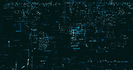 Abstract digital network data background, 3D rendering