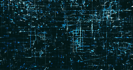 Abstract digital network data background, 3D rendering