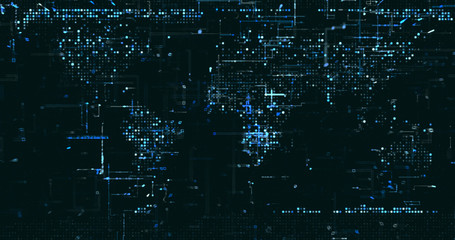 Abstract digital network data background, 3D rendering