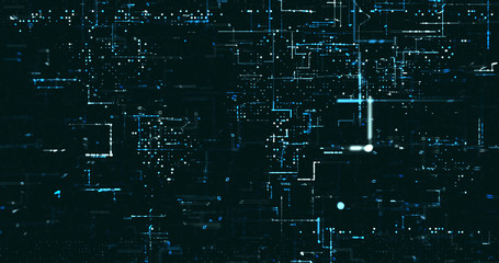 Abstract digital network data background, 3D rendering