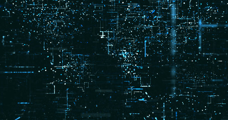 Abstract digital network data background, 3D rendering