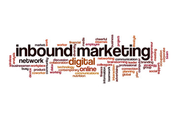 Inbound marketing word cloud concept