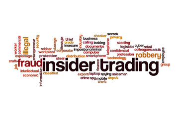 Insider trading word cloud concept