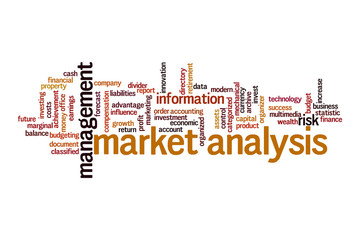 Market analysis word cloud concept