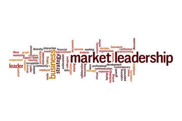 Market leadership word cloud concept