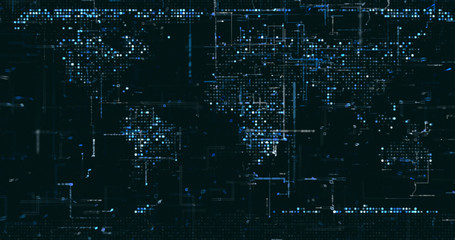 Abstract digital network data background, 3D rendering