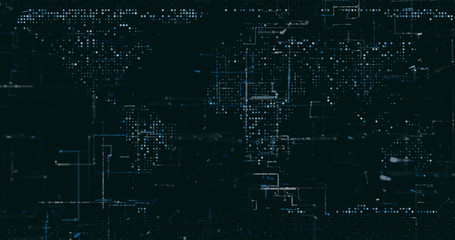 Abstract digital network data background, 3D rendering