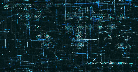 Abstract digital network data background, 3D rendering