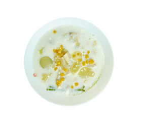 Haddock  sweetcorn soup