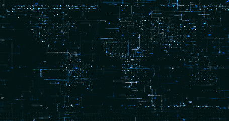 Abstract digital network data background, 3D rendering