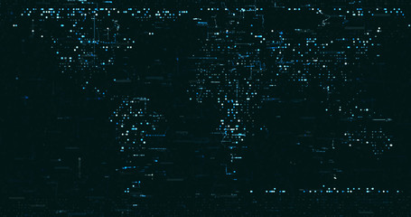 Abstract digital network data background, 3D rendering