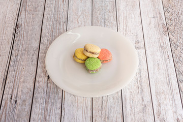 Plate of mini colored alfajores