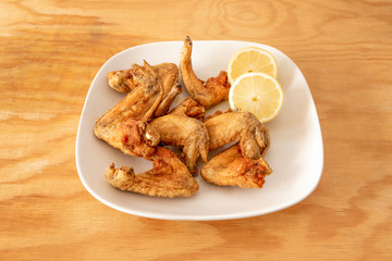 Portion of chicken wings