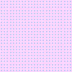 Blue dots on pink background: abstract seamless pattern, geometric texure. Vector graphics.