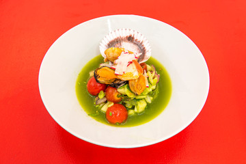Latin American ceviche with citrus