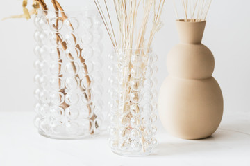 Dried Bunny Tail grass in vases