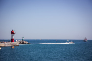 Lighthouse in the sea