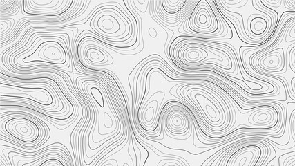 Topographic contour map on white background. Vector grid map.