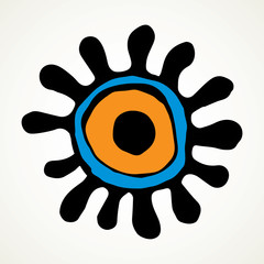 Corono virus bacterium. Vector drawing